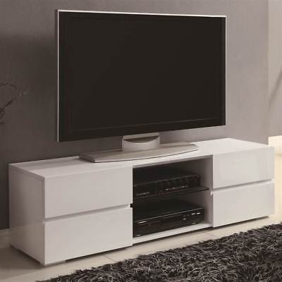 Four Drawers TV Stand in Glossy White [ID 3189349]