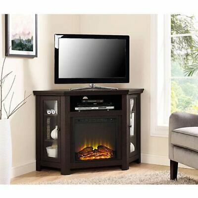 Walker Edison Furniture Co. 48-inch Corner Fireplace TV Stand - Espresso