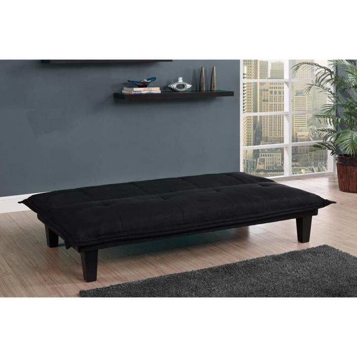 Black Futon Sofa Couch Bed Great For Lounging And Sleeping Bedroom Office Foyer