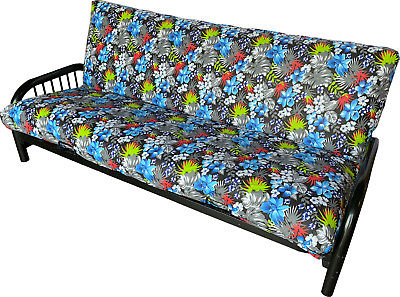 Full Futon Mattress Covers, Protector Cover Cotton/Polyester Tropical Flower H1