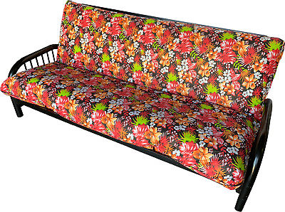 Full Futon Mattress Covers, Protector Cover Cotton/Polyester Tropical Flower H2