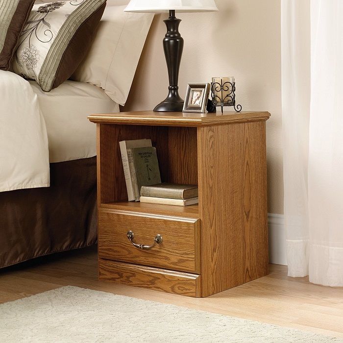 Nightstand Bedside Table Bedroom Furniture With Drawer Storage Shelf Organizer
