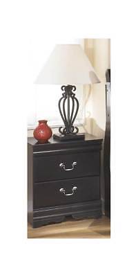 Nightstand with 2 Drawers in Black Finish [ID 3140656]