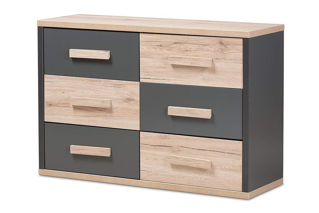 Baxton Studio 424-7962-AMZ Panni Modern 6-Drawer Chest, Regular