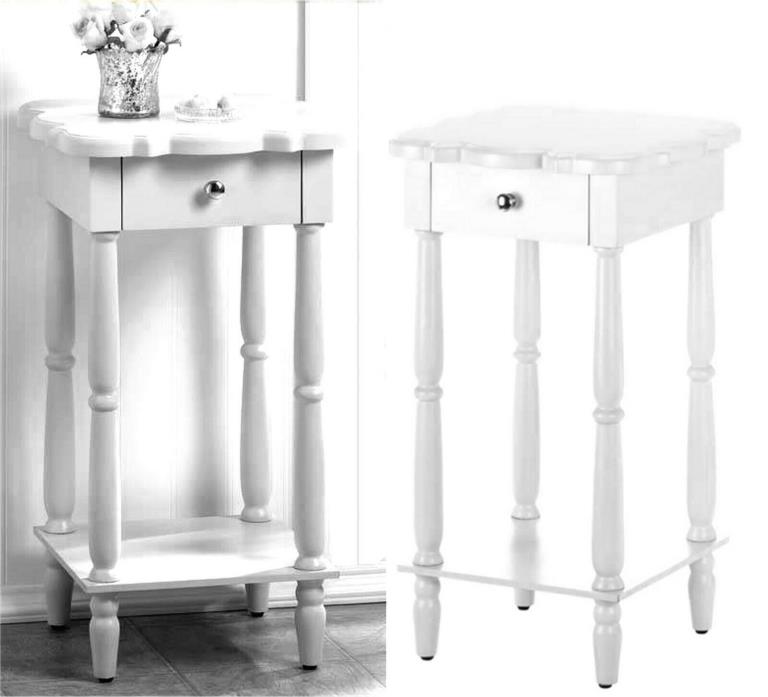Sale!  ** CHATHAM WHITE SIDE-END-ACCENT-NIGHT STAND TABLE *Drawer-Shelf* NIB