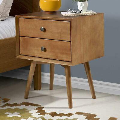 George Oliver Gerow Mid-Century 2 Drawer Nightstand