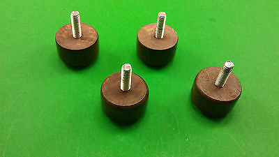 4 WOOD MINIATURE STRONG ROUND FURNITURE LEGS