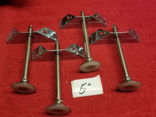 (4) Adjustable Lathe Leg Furniture Leveling Feet 3/8