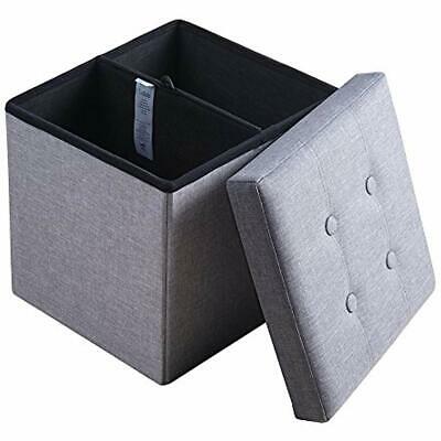 Sable Storage Ottoman Cube 15 Inches, Folding Bench With Highly Elastic Sponge 