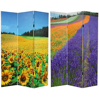 Oriental Furniture 6 ft. Tall Summer Fields Double Sided Room Divider