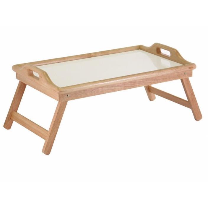 Bed Tray Table with Handles and Foldable Legs Easy Clean Breakfast Tray