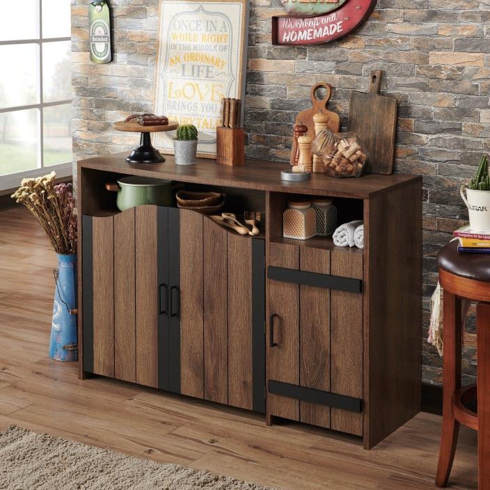 Buffet Cabinet Sideboard Server Table Storage Farnhouse Country Rustic Credenza