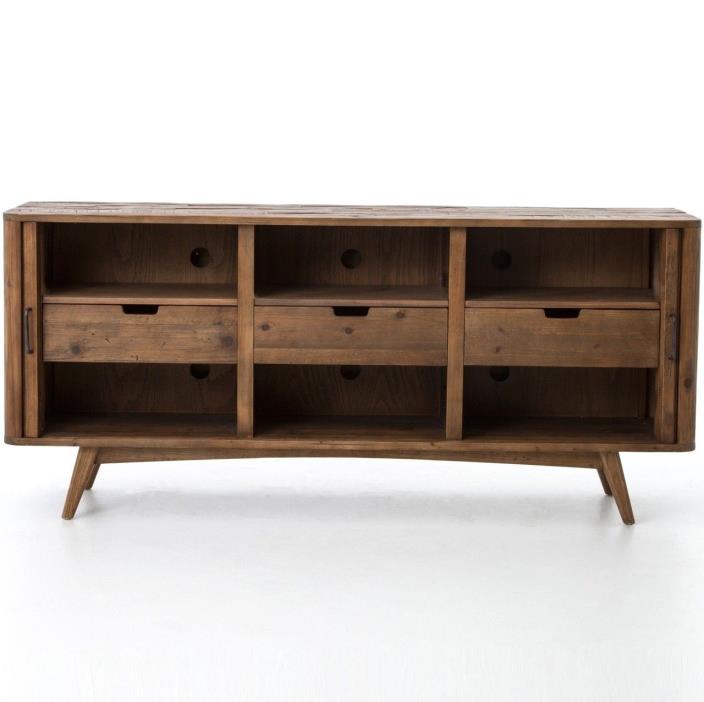 New Reclaimed Wood TV Stand Unit Cabinet w/9 Drawers Entertainment Media Console