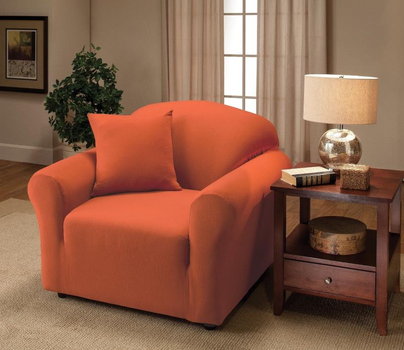 JERSEY COVERS (CHAIR/SOFA/LOVESEAT/RECLINER)--TANGERINE--