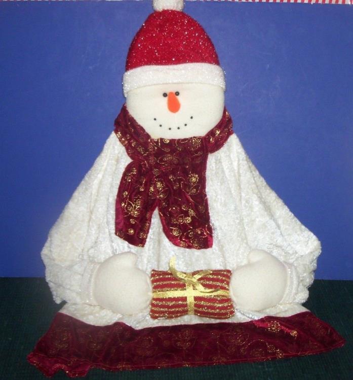 Plush Snowman Chair Back Cover