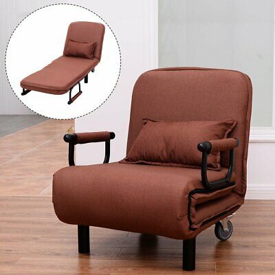 Costway Convertible Sofa Bed Folding Arm Chair Sleeper Leisure Recliner Lounge C
