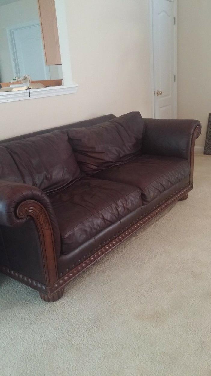 Leather Sofa, Loveseat and Ottoman