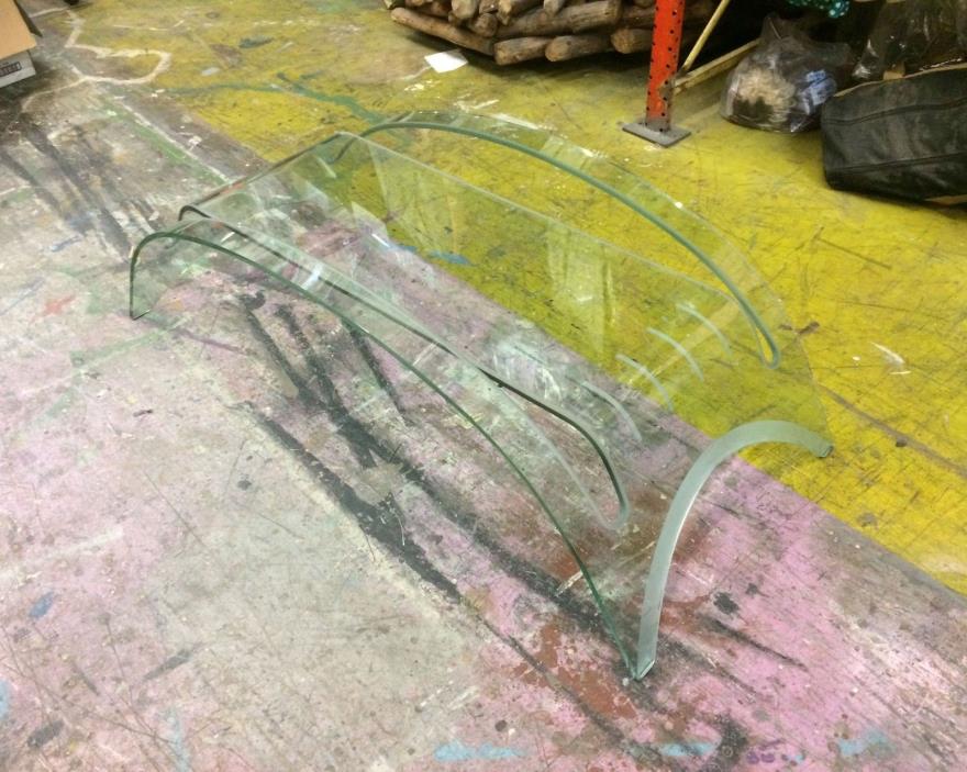 Solid Glass Coffee Table Custom Built in Italy