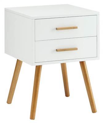 End Table in White and Beige Finish [ID 3490858]