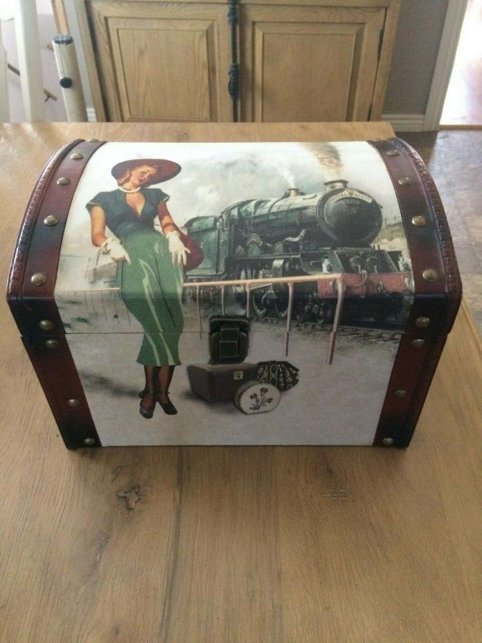 Box with Canvas Print of Royal Duchy Train and Lady - 13.75