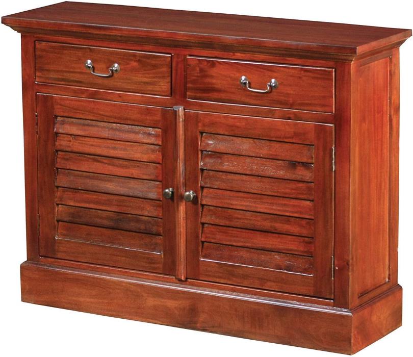 Sterling 6500004 Kurman Mahogany Stain Wood Chest with 2-Drawer, 33-Inch