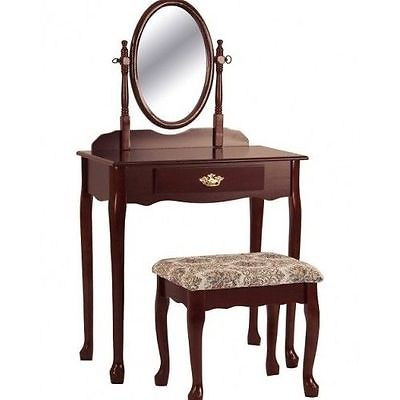 Vanity Mirror Table Desk Stool Chair Bedroom Bathroom Girls Kids Makeup Small