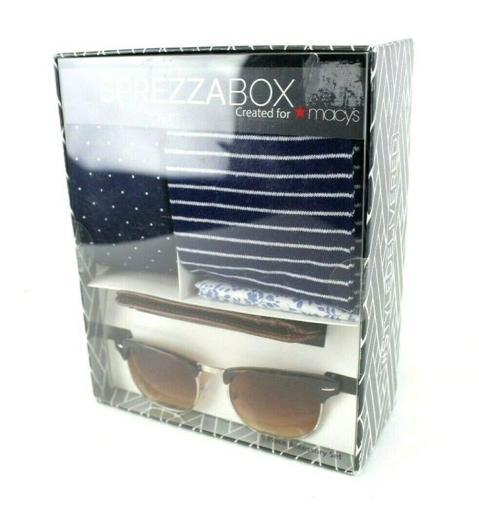 Sprezzabox Mens Blue Classic Box 5 Assorted Accessory Boxed Set OS - Retail $38