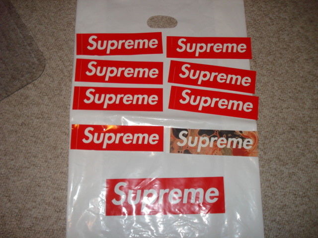 SUPREME STICKER LOT ORIGINAL 8 RED BOX LOGO CAMO