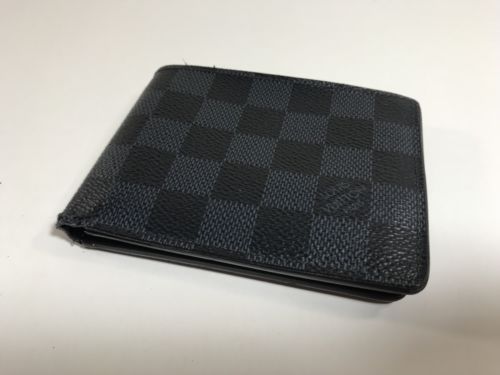 Authentic Louis Vuitton Multiple Damier Graphite Canvas Bifold Mens Wallet