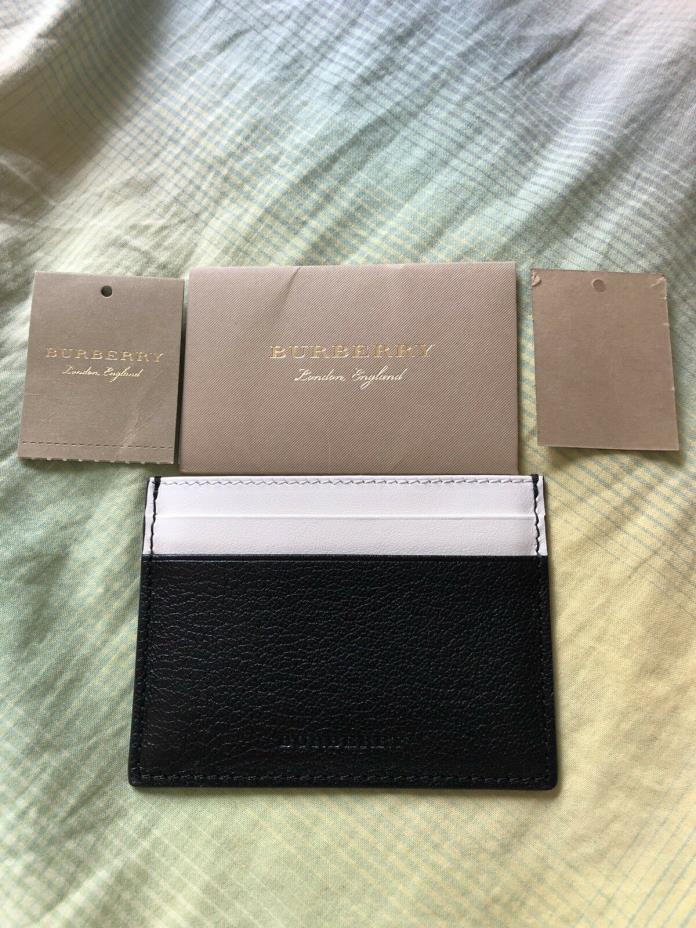 NEW Burberry London England Sandon Card Case Cardholder Black