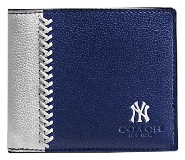 NWT Coach 58376 MLB Baseball Yankees Red Sox Dodgers Cubs Giants Mens ID Wallet