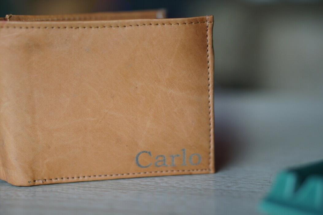 Men Genuine Vintage Leather Wallet Slim Retro Boarding Card Holder