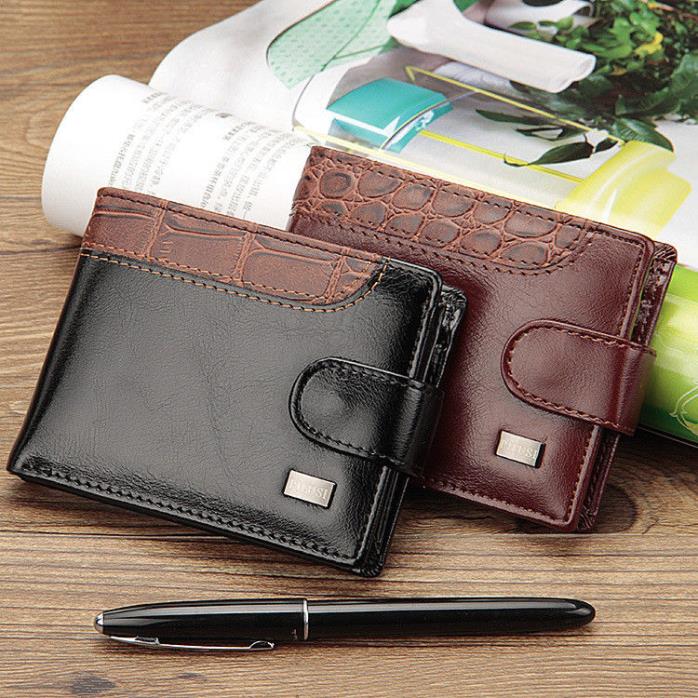 Men's Bifold Leather ID Credit Card Coin Holder Wallet Purse Clutch Handbag US