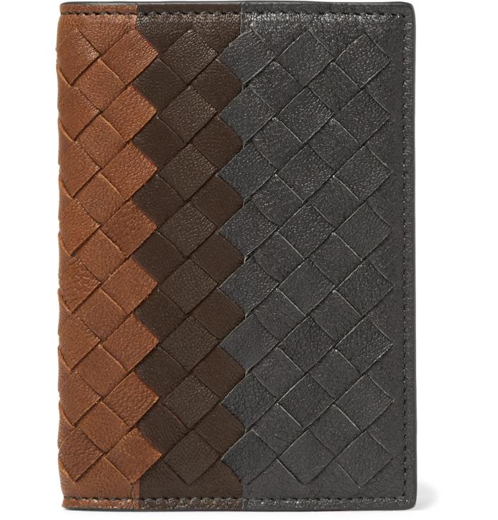 BOTTEGA VENETA Dégradé Intrecciato Leather Bifold Cardholder $500 NWT