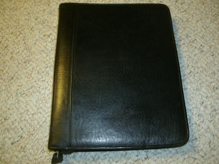 Franklin Quest (Covey) Black Top-Grain Leather Classic Planner 7-ring Binder