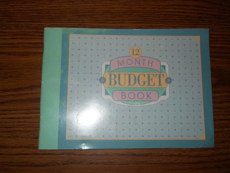 VINTAGE 12 Month Budget BOOK Monthly Financial Expenses Tracker  Planner