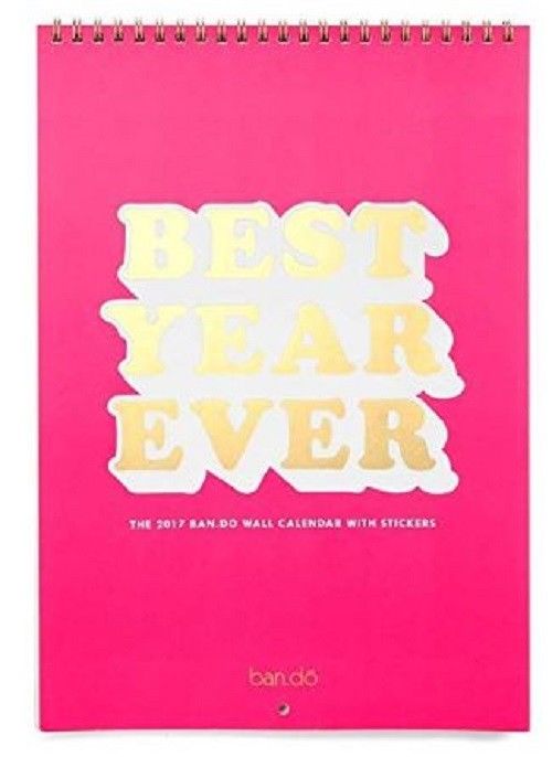 ban.do 2017 Wall Calendar with stickers Best Year Ever lot of 2