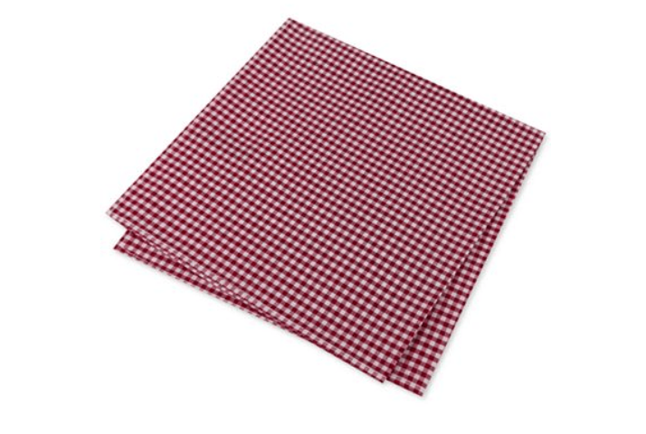 Tommy Hilfiger NEW Red Small Gingham Pocket Square