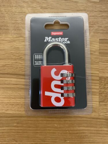 SUPREME SS19 MASTER LOCK NUMERIC COMBINATION LOCK RED AUTHENTIC NEW IN HAND!