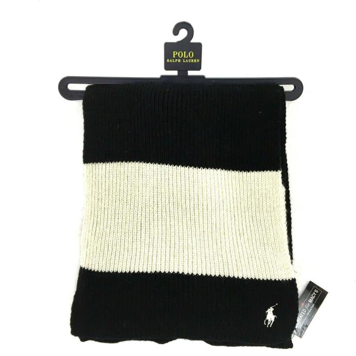 Polo Ralph Lauren Scarf, Black & White, One Size Fits All