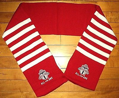* TORONTO FC MLS Soccer * NEW Scarf Authentic Raised Embroidered Shield Logos