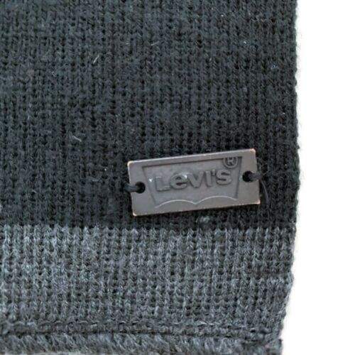 Levi's Men's knit scarf black gray