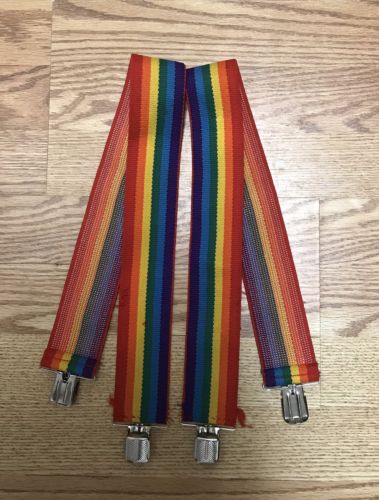 Rainbow Suspenders Vintage Small