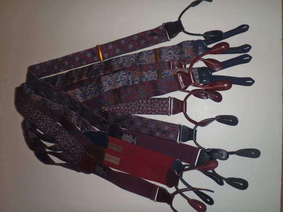 Lot of 4 Trafalgar and Ferrell Reed suspenders Silk