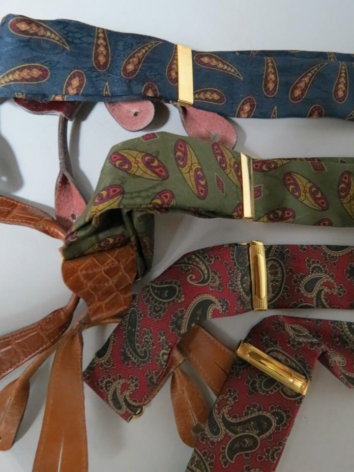 Lot of three, 2 Silk Trafalgar and 1 Ferrell Reed suspenders, mint