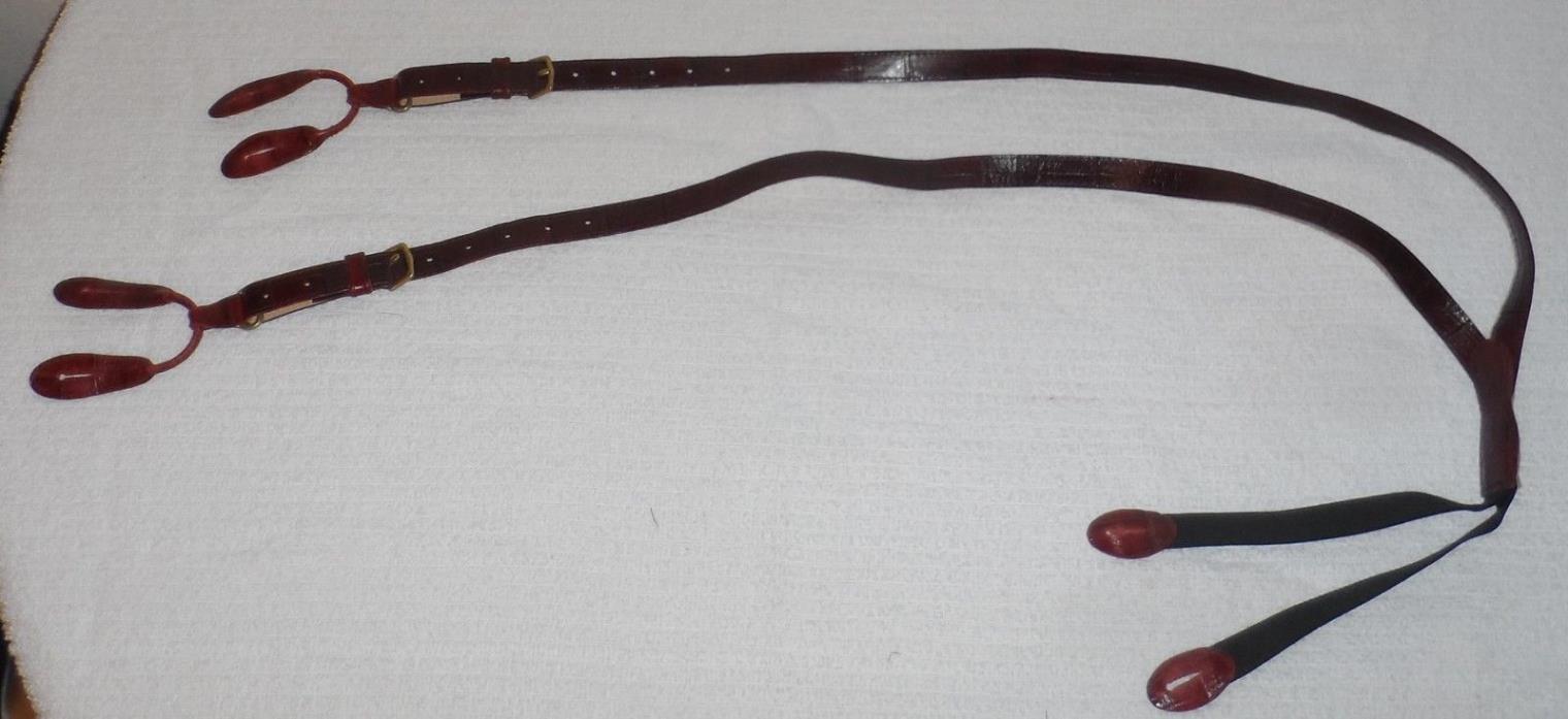 Martin Dingman embossed moc-croc leather Button-On Suspenders