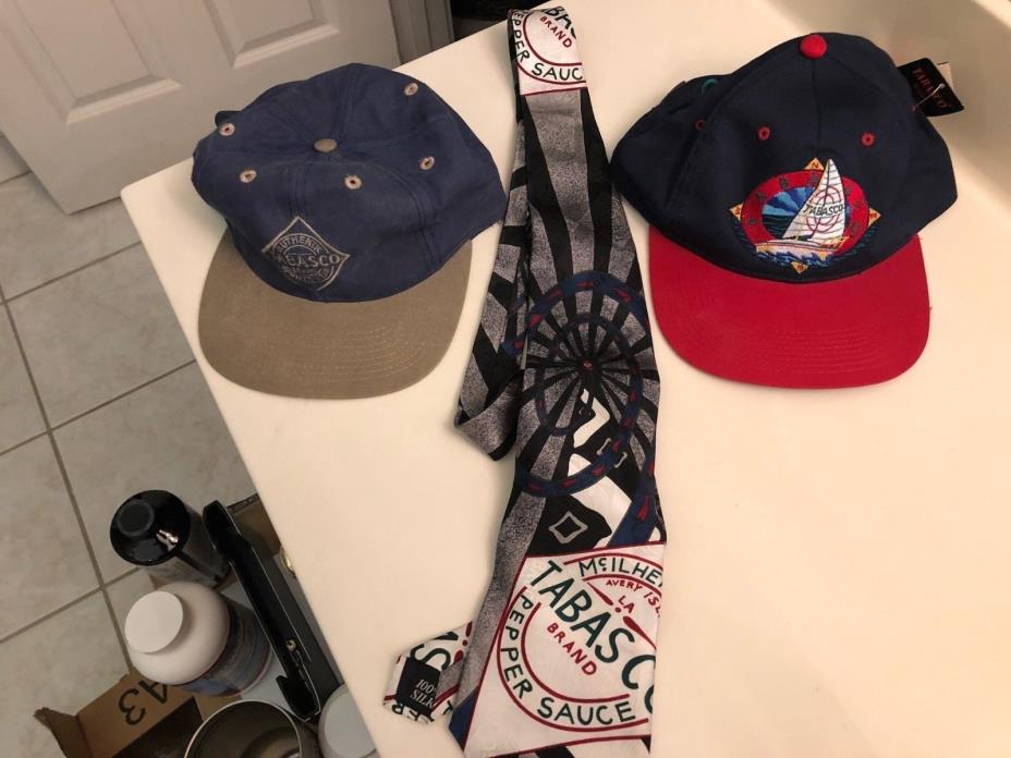 Tabasco, Hats, tie, Authentic, rare bundle