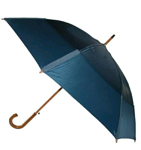 New GustBuster Auto Open Vented Stick Umbrella with Hook Handle
