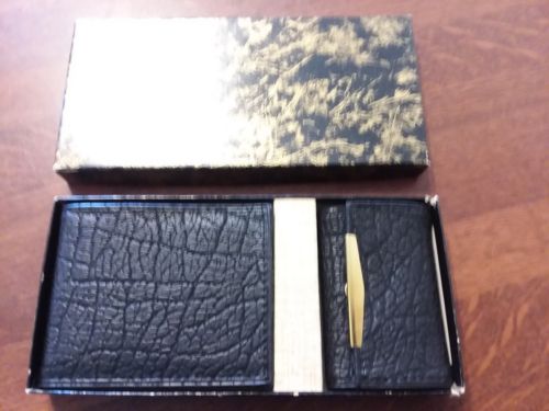 Vintage Elephant Skin Wallet AND KEY HOLDER MATCHED NEW VINTAGE SET IN ORIGINAL