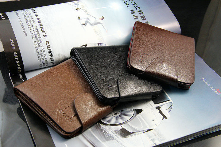 Fashion Men Vintage Bifold Brown Leather Pocket Wallet Short Purse Zipper Coin
